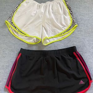 Nike and Adidas Running bottoms -Lot of 2